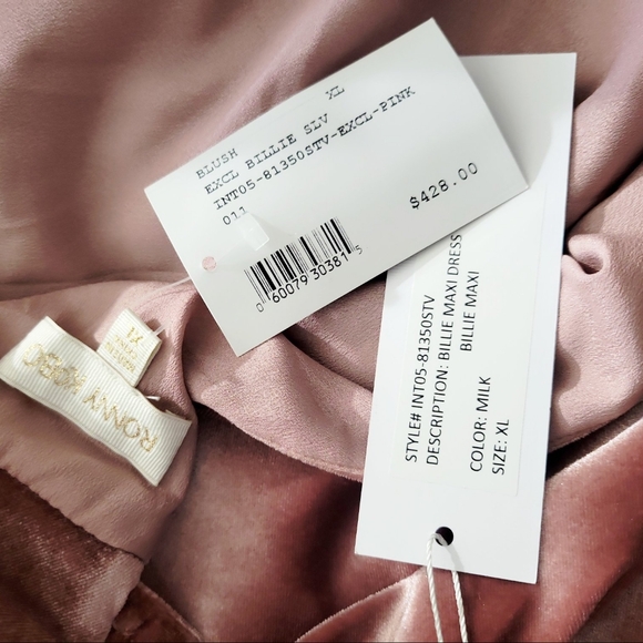 RONNY KOBO Billie High Neck Velvet Maxi Dress sz XLarge - Picture 4 of 4